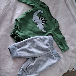 5/$25-Pekkle/Carters Dinosaur Outfit